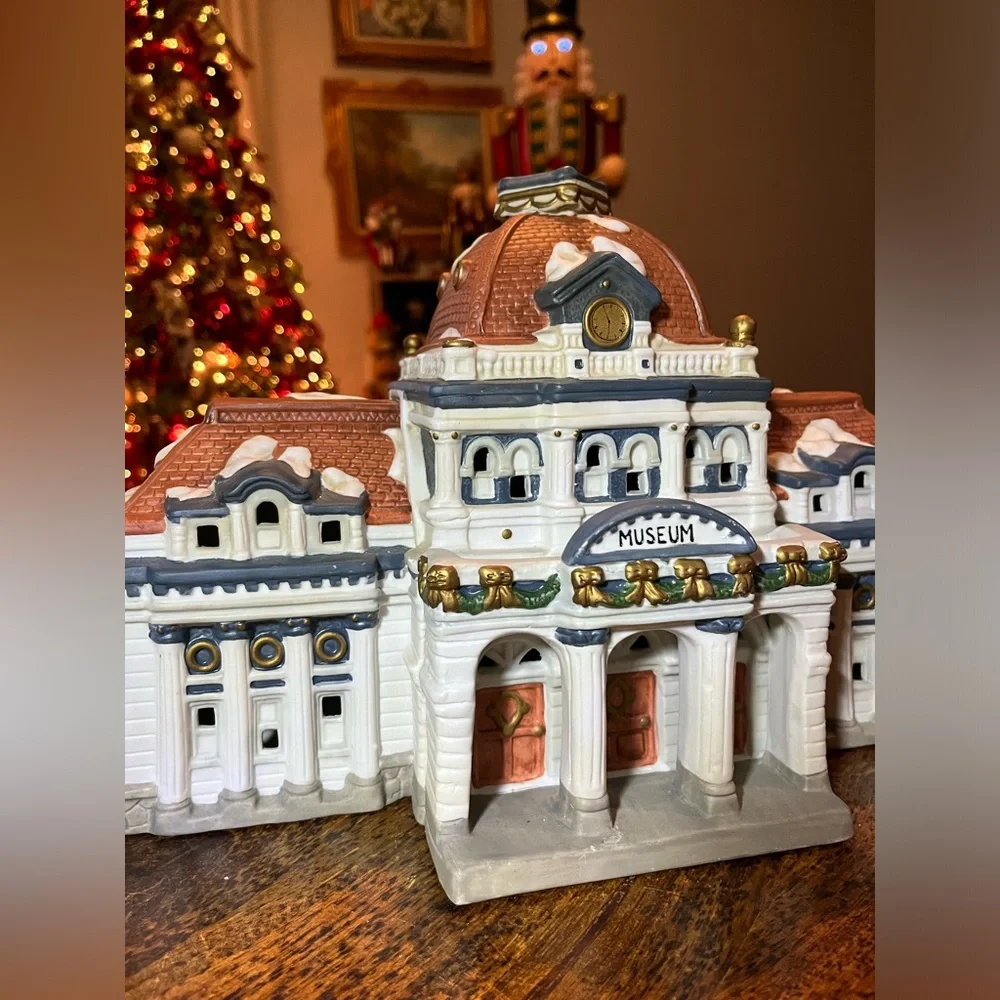 Mervyns Lighted Village Square Tenth Anniversary Museum 1996 Limited Edition
